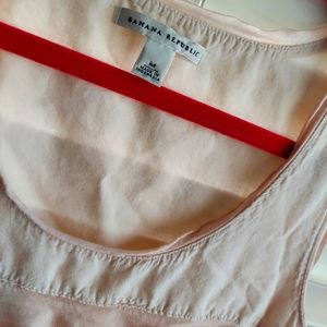 Banana Republic Blush Pink Ruffled Tank Top Size Medium Soft Feminine Summer Top